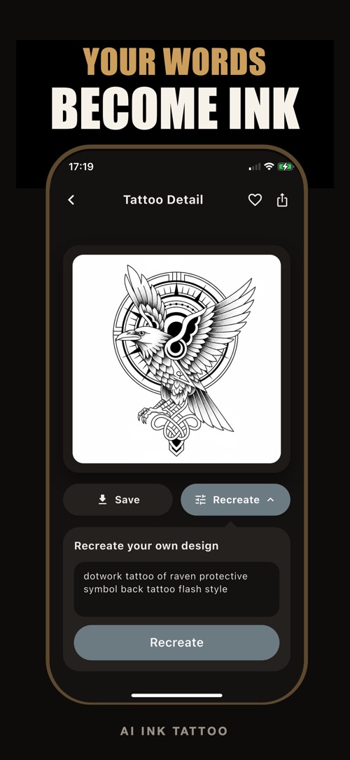 AI Ink Tattoo &mdash; Your words become ink