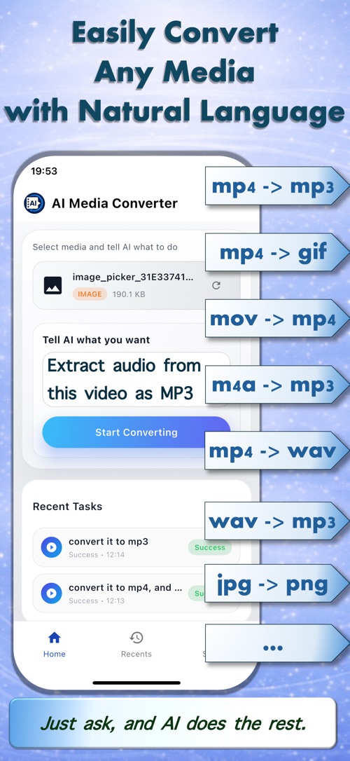 AI Media Converter &mdash; Convert by describing it