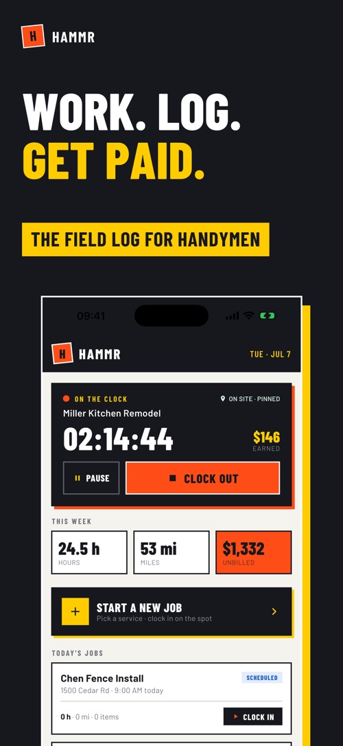 HAMMR &mdash; Clock in, watch it add up