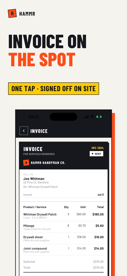 HAMMR &mdash; Invoice before you leave